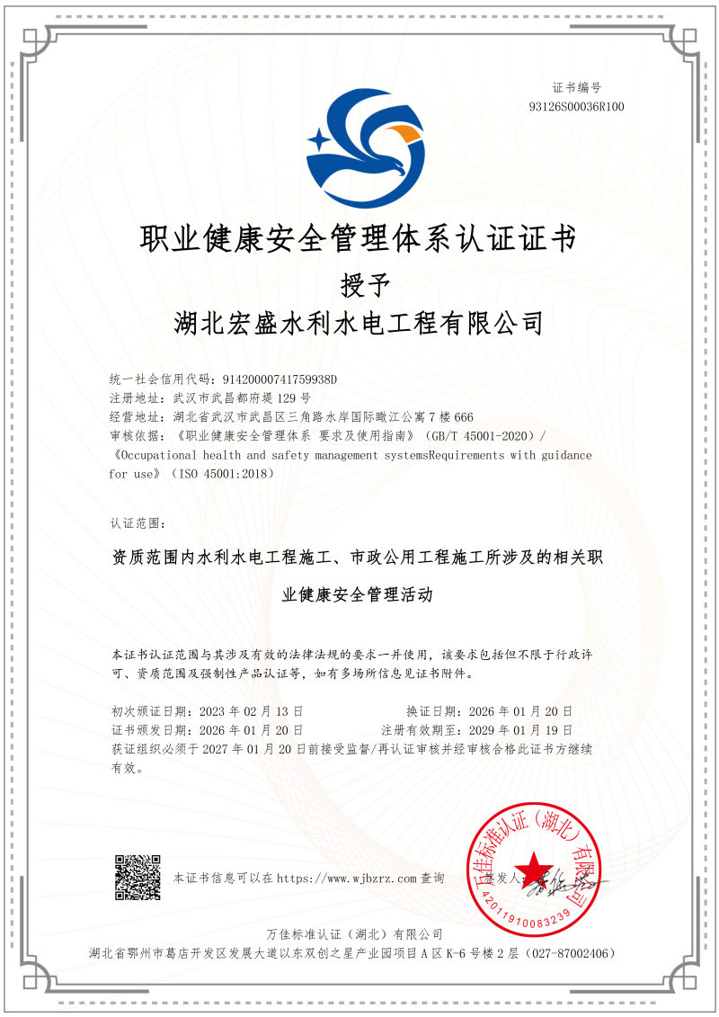 职业健康安全管理体系